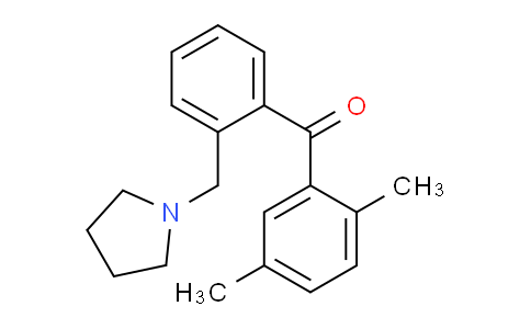 CAS No. 898774-61-3, 2,5-Dimethyl-2'-pyrrolidinomethyl benzophenone