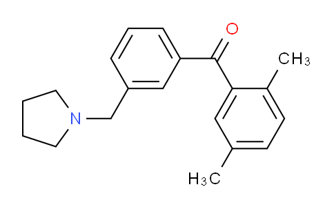 CAS No. 898770-40-6, 2,5-Dimethyl-3'-pyrrolidinomethyl benzophenone