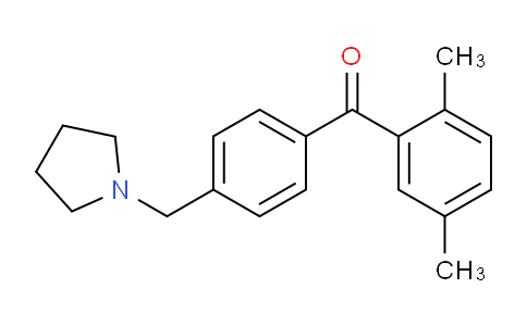 CAS No. 898776-47-1, 2,5-Dimethyl-4'-pyrrolidinomethyl benzophenone
