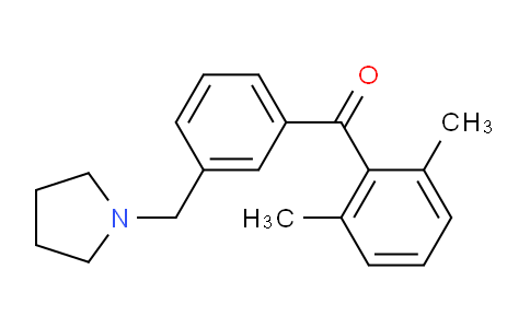 CAS No. 898770-43-9, 2,6-Dimethyl-3'-pyrrolidinomethyl benzophenone