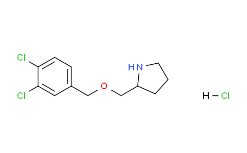 CAS No. 1289385-31-4, 2-(((3,4-Dichlorobenzyl)oxy)methyl)pyrrolidine hydrochloride