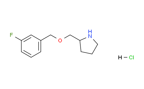 CAS No. 1261233-90-2, 2-(((3-Fluorobenzyl)oxy)methyl)pyrrolidine hydrochloride