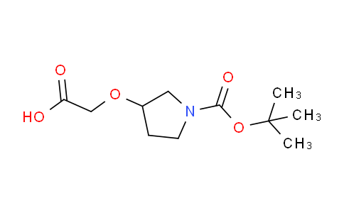CAS No. 889952-88-9, 2-((1-(tert-Butoxycarbonyl)pyrrolidin-3-yl)oxy)acetic acid