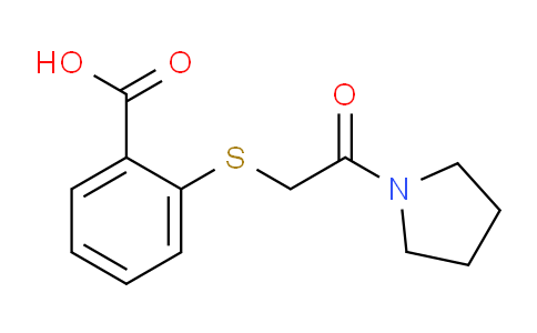 CAS No. 721406-67-3, 2-((2-Oxo-2-(pyrrolidin-1-yl)ethyl)thio)benzoic acid