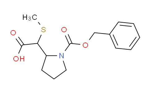 CAS No. 1353959-33-7, 2-(1-((Benzyloxy)carbonyl)pyrrolidin-2-yl)-2-(methylthio)acetic acid