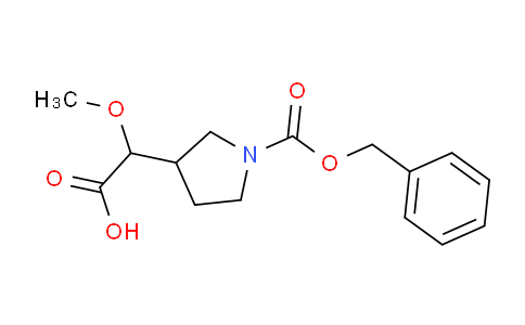 CAS No. 889953-41-7, 2-(1-((Benzyloxy)carbonyl)pyrrolidin-3-yl)-2-methoxyacetic acid