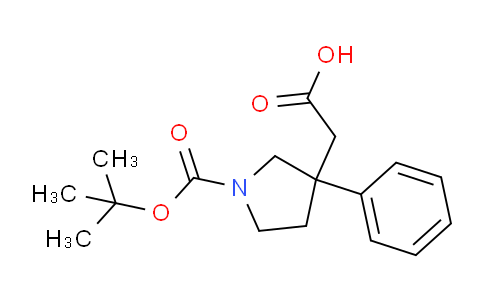 CAS No. 952183-51-6, 2-(1-(tert-Butoxycarbonyl)-3-phenylpyrrolidin-3-yl)acetic acid