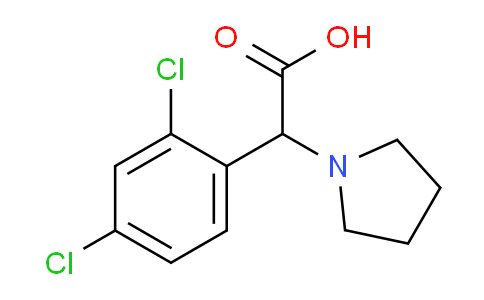 CAS No. 1218522-07-6, 2-(2,4-Dichlorophenyl)-2-(pyrrolidin-1-yl)acetic acid