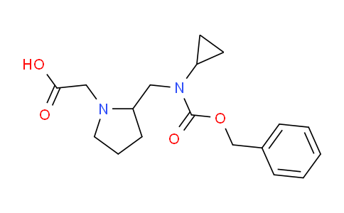 CAS No. 1353987-97-9, 2-(2-((((Benzyloxy)carbonyl)(cyclopropyl)amino)methyl)pyrrolidin-1-yl)acetic acid