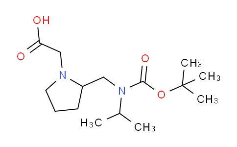CAS No. 1353956-10-1, 2-(2-(((tert-Butoxycarbonyl)(isopropyl)amino)methyl)pyrrolidin-1-yl)acetic acid