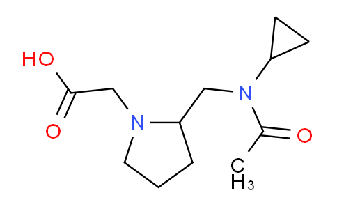 CAS No. 1353953-39-5, 2-(2-((N-Cyclopropylacetamido)methyl)pyrrolidin-1-yl)acetic acid