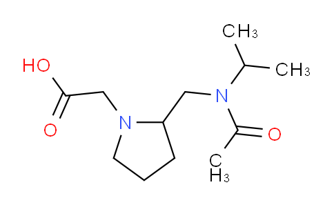 CAS No. 1353958-27-6, 2-(2-((N-Isopropylacetamido)methyl)pyrrolidin-1-yl)acetic acid