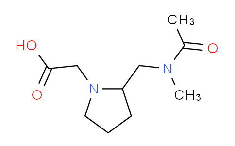 CAS No. 1353978-60-5, 2-(2-((N-Methylacetamido)methyl)pyrrolidin-1-yl)acetic acid