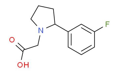 CAS No. 1018125-98-8, 2-(2-(3-Fluorophenyl)pyrrolidin-1-yl)acetic acid
