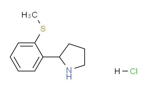 CAS No. 1998215-83-0, 2-(2-(Methylthio)phenyl)pyrrolidine hydrochloride