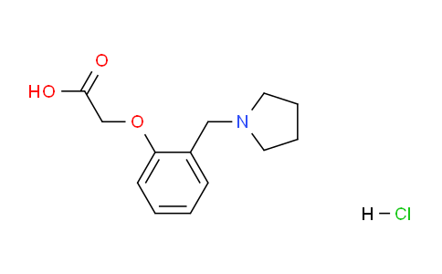 CAS No. 1185057-92-4, 2-(2-(Pyrrolidin-1-ylmethyl)phenoxy)acetic acid hydrochloride