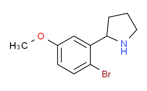 CAS No. 1016818-55-5, 2-(2-Bromo-5-methoxyphenyl)pyrrolidine