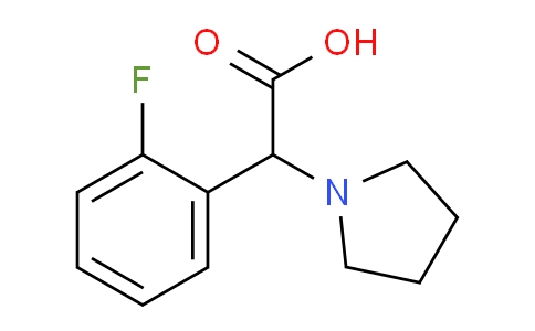 CAS No. 113346-66-0, 2-(2-Fluorophenyl)-2-(pyrrolidin-1-yl)acetic acid