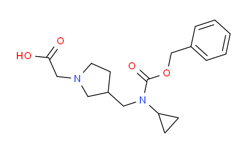 CAS No. 1353967-05-1, 2-(3-((((Benzyloxy)carbonyl)(cyclopropyl)amino)methyl)pyrrolidin-1-yl)acetic acid