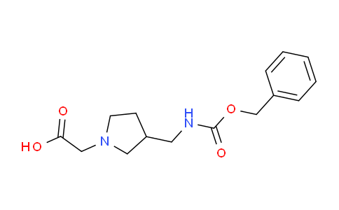 CAS No. 1353984-69-6, 2-(3-((((Benzyloxy)carbonyl)amino)methyl)pyrrolidin-1-yl)acetic acid