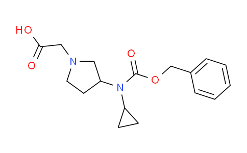 CAS No. 1353985-25-7, 2-(3-(((Benzyloxy)carbonyl)(cyclopropyl)amino)pyrrolidin-1-yl)acetic acid