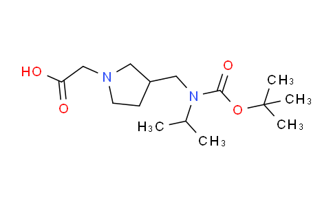 CAS No. 1353972-59-4, 2-(3-(((tert-Butoxycarbonyl)(isopropyl)amino)methyl)pyrrolidin-1-yl)acetic acid