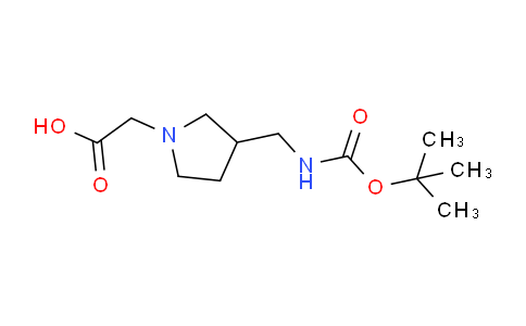 CAS No. 1353961-08-6, 2-(3-(((tert-Butoxycarbonyl)amino)methyl)pyrrolidin-1-yl)acetic acid