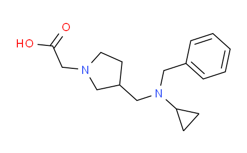 CAS No. 1353984-92-5, 2-(3-((Benzyl(cyclopropyl)amino)methyl)pyrrolidin-1-yl)acetic acid