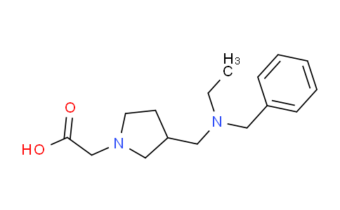 CAS No. 1353984-86-7, 2-(3-((Benzyl(ethyl)amino)methyl)pyrrolidin-1-yl)acetic acid