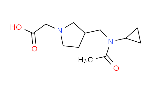 CAS No. 1353963-21-9, 2-(3-((N-Cyclopropylacetamido)methyl)pyrrolidin-1-yl)acetic acid