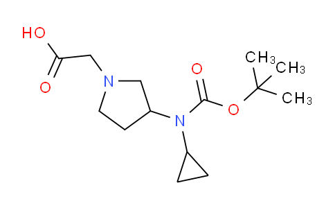 CAS No. 1353962-17-0, 2-(3-((tert-Butoxycarbonyl)(cyclopropyl)amino)pyrrolidin-1-yl)acetic acid