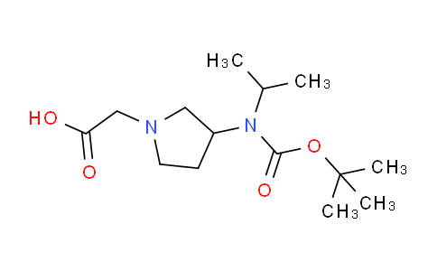 CAS No. 1353988-95-0, 2-(3-((tert-Butoxycarbonyl)(isopropyl)amino)pyrrolidin-1-yl)acetic acid