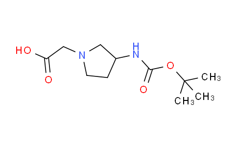 CAS No. 261715-71-3, 2-(3-((tert-Butoxycarbonyl)amino)pyrrolidin-1-yl)acetic acid