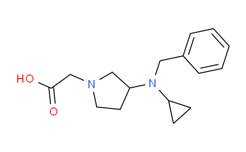 CAS No. 1353955-54-0, 2-(3-(Benzyl(cyclopropyl)amino)pyrrolidin-1-yl)acetic acid