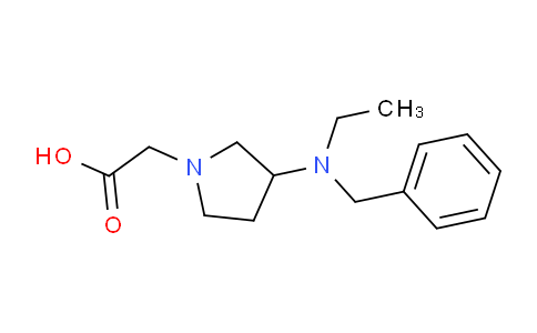 CAS No. 1353948-44-3, 2-(3-(Benzyl(ethyl)amino)pyrrolidin-1-yl)acetic acid