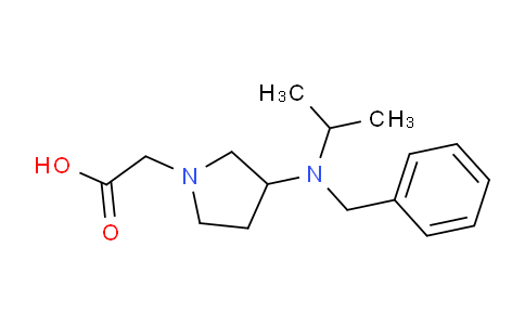 CAS No. 1353964-22-3, 2-(3-(Benzyl(isopropyl)amino)pyrrolidin-1-yl)acetic acid
