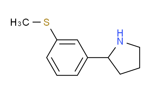 CAS No. 899356-69-5, 2-(3-(Methylthio)phenyl)pyrrolidine