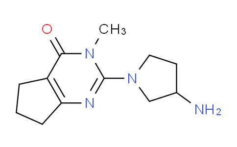 CAS No. 1707372-76-6, 2-(3-Aminopyrrolidin-1-yl)-3-methyl-6,7-dihydro-3H-cyclopenta[d]pyrimidin-4(5H)-one