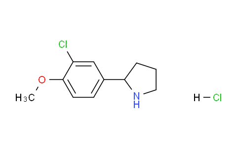 CAS No. 1177352-21-4, 2-(3-Chloro-4-methoxyphenyl)pyrrolidine hydrochloride