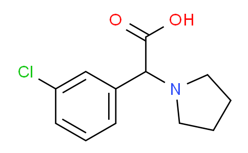 CAS No. 1017212-20-2, 2-(3-Chlorophenyl)-2-(pyrrolidin-1-yl)acetic acid