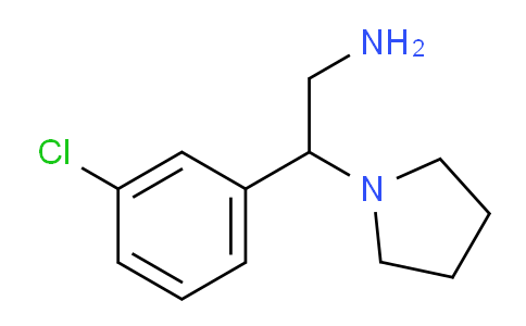 CAS No. 866781-98-8, 2-(3-Chlorophenyl)-2-(pyrrolidin-1-yl)ethanamine