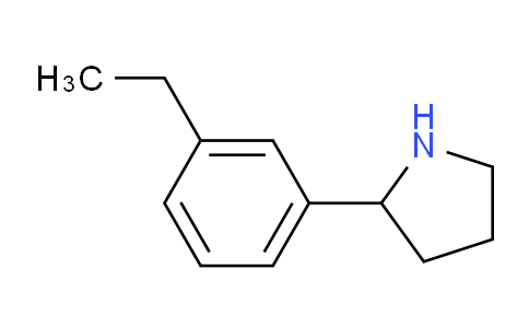 CAS No. 1270480-16-4, 2-(3-Ethylphenyl)pyrrolidine