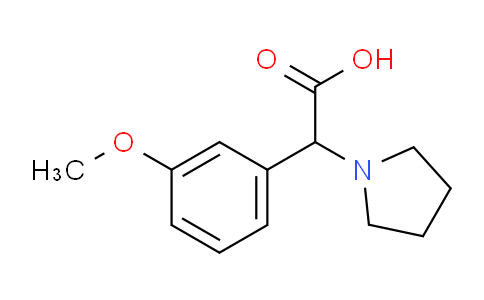 CAS No. 1017378-24-3, 2-(3-Methoxyphenyl)-2-(pyrrolidin-1-yl)acetic acid