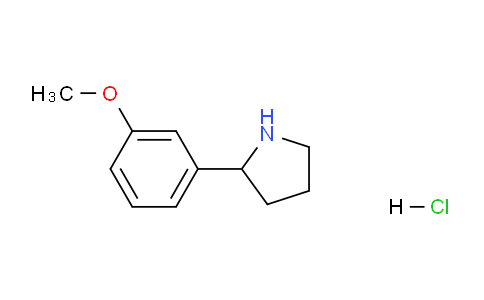 CAS No. 1197235-92-9, 2-(3-Methoxyphenyl)pyrrolidine hydrochloride