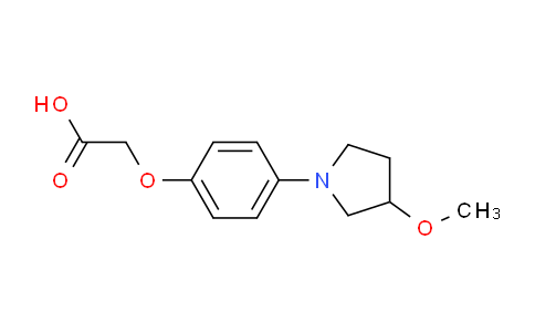 CAS No. 1707734-76-6, 2-(4-(3-Methoxypyrrolidin-1-yl)phenoxy)acetic acid