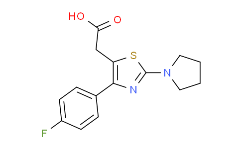 CAS No. 1443291-75-5, 2-(4-(4-Fluorophenyl)-2-(pyrrolidin-1-yl)thiazol-5-yl)acetic acid