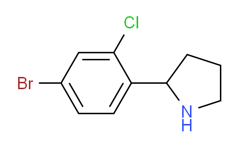 CAS No. 1157719-55-5, 2-(4-Bromo-2-chlorophenyl)pyrrolidine