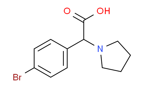 CAS No. 490027-02-6, 2-(4-Bromophenyl)-2-(pyrrolidin-1-yl)acetic acid