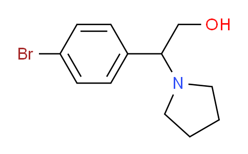 CAS No. 1226118-83-7, 2-(4-Bromophenyl)-2-(pyrrolidin-1-yl)ethanol