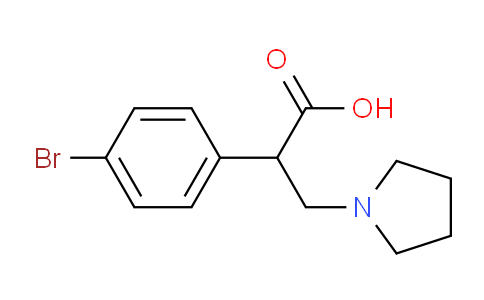 CAS No. 1226314-45-9, 2-(4-Bromophenyl)-3-(pyrrolidin-1-yl)propanoic acid